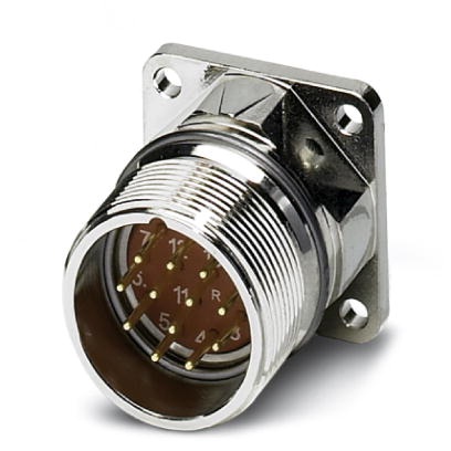 Phoenix Contact M23 Feedback Receptacle; RF-12P2N8AWA00; Male; 12-Pin; Front Mount; Crimp Contacts